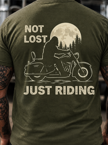 Not Lost Just Riding T-Shirt Biker