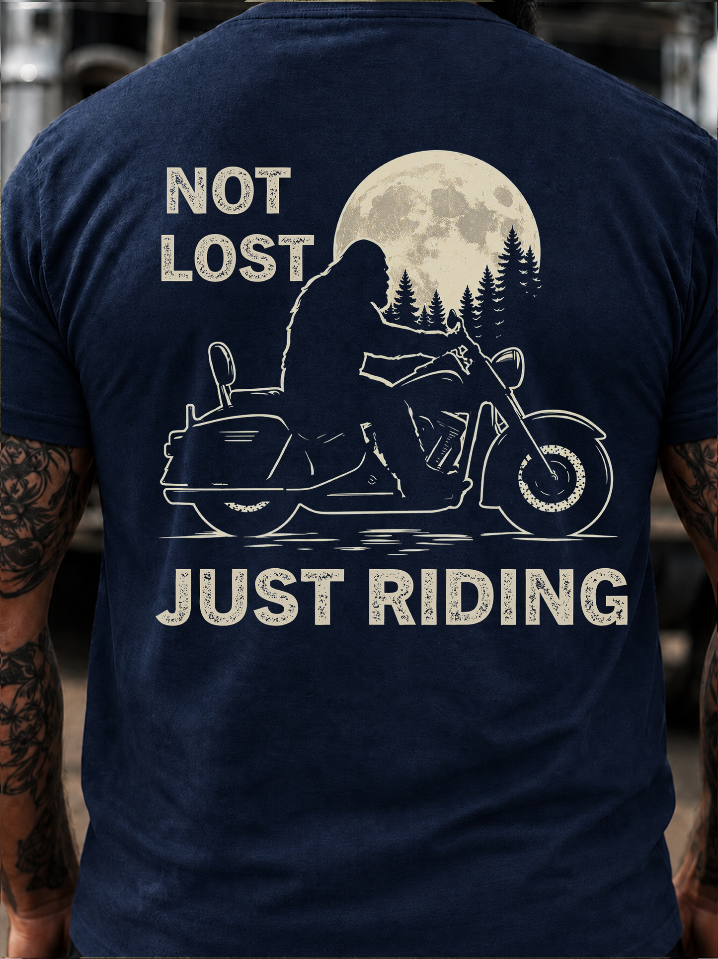 Not Lost Just Riding T-Shirt Biker