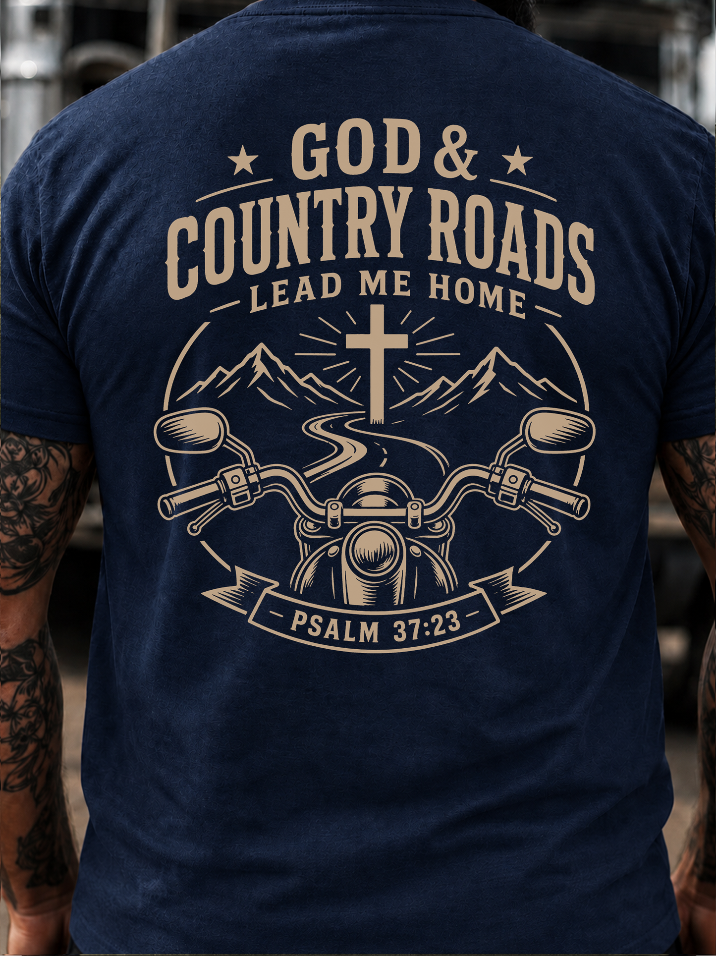 GOD & COUNTRY ROADS LEAD ME HOME PSALM  T-Shirt