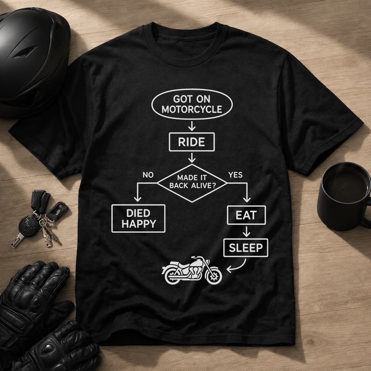 Motorcycle Flowchart T-Shirt