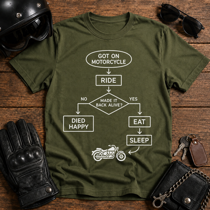 Motorcycle Flowchart T-Shirt