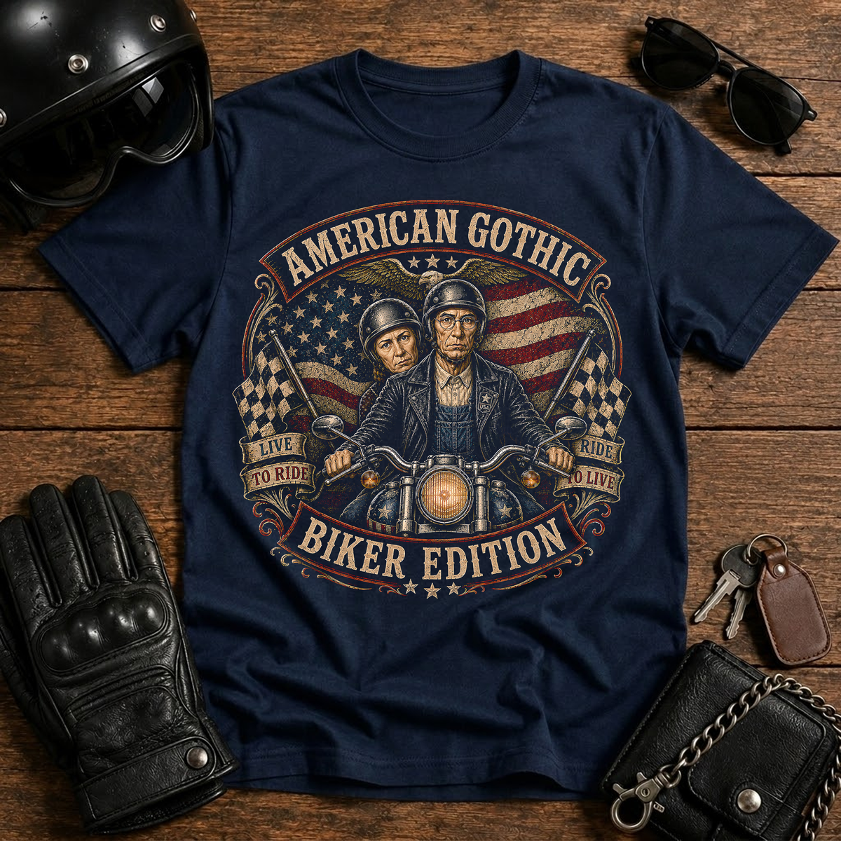American Gothic Biker Edition T-Shirt