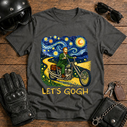 'Let's Gogh' Starry Night Vincent van Gogh Bike Art Tee