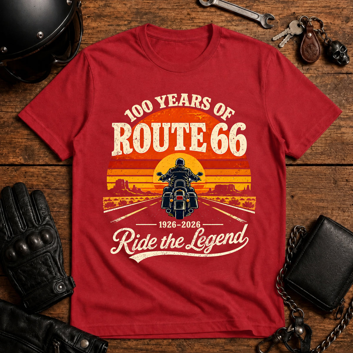 100 Years of Route 66: Ride the Legend T-Shirt