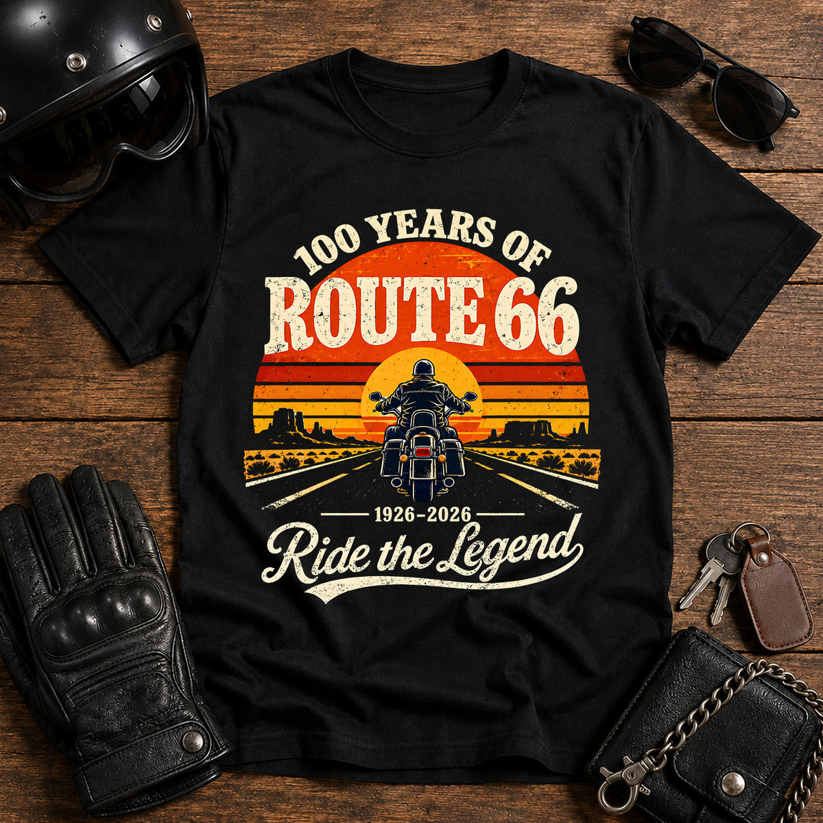 100 Years of Route 66: Ride the Legend T-Shirt
