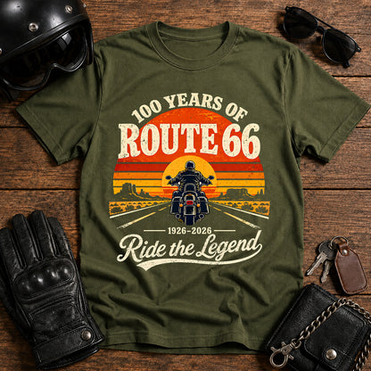 100 Years of Route 66: Ride the Legend T-Shirt