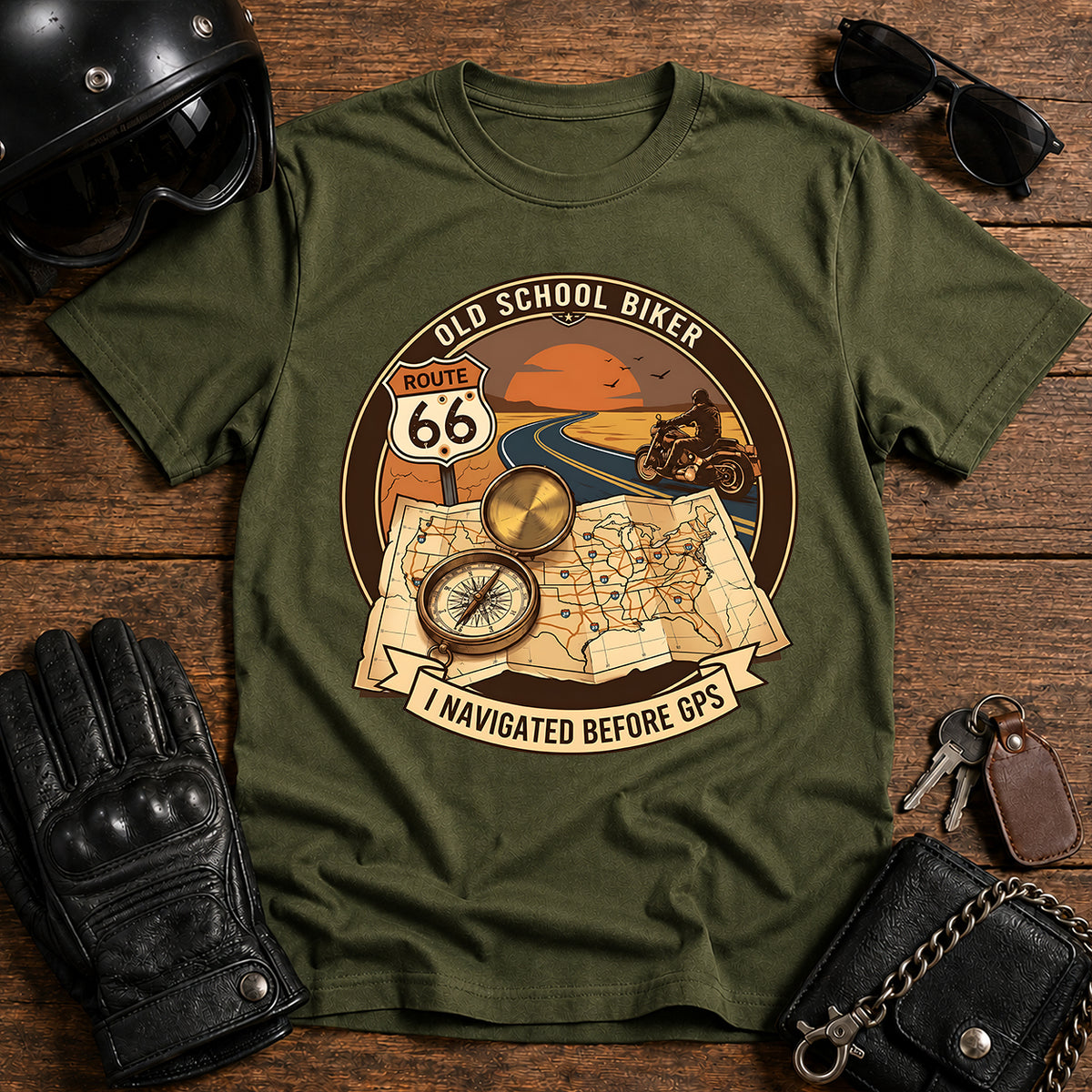 Old School Biker T-Shirt