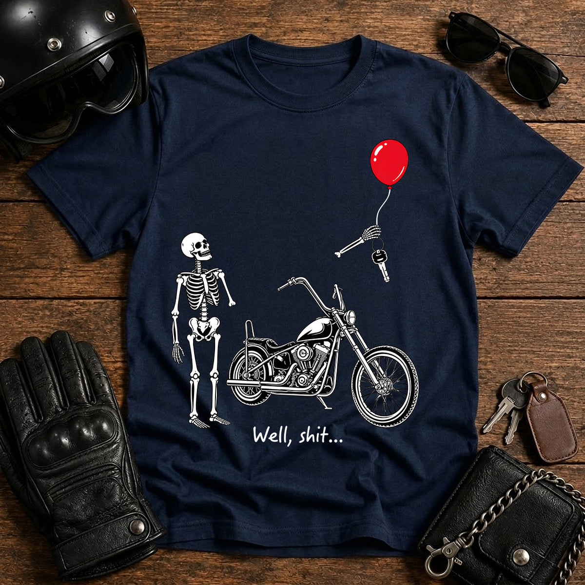 Skeleton Biker T-Shirt
