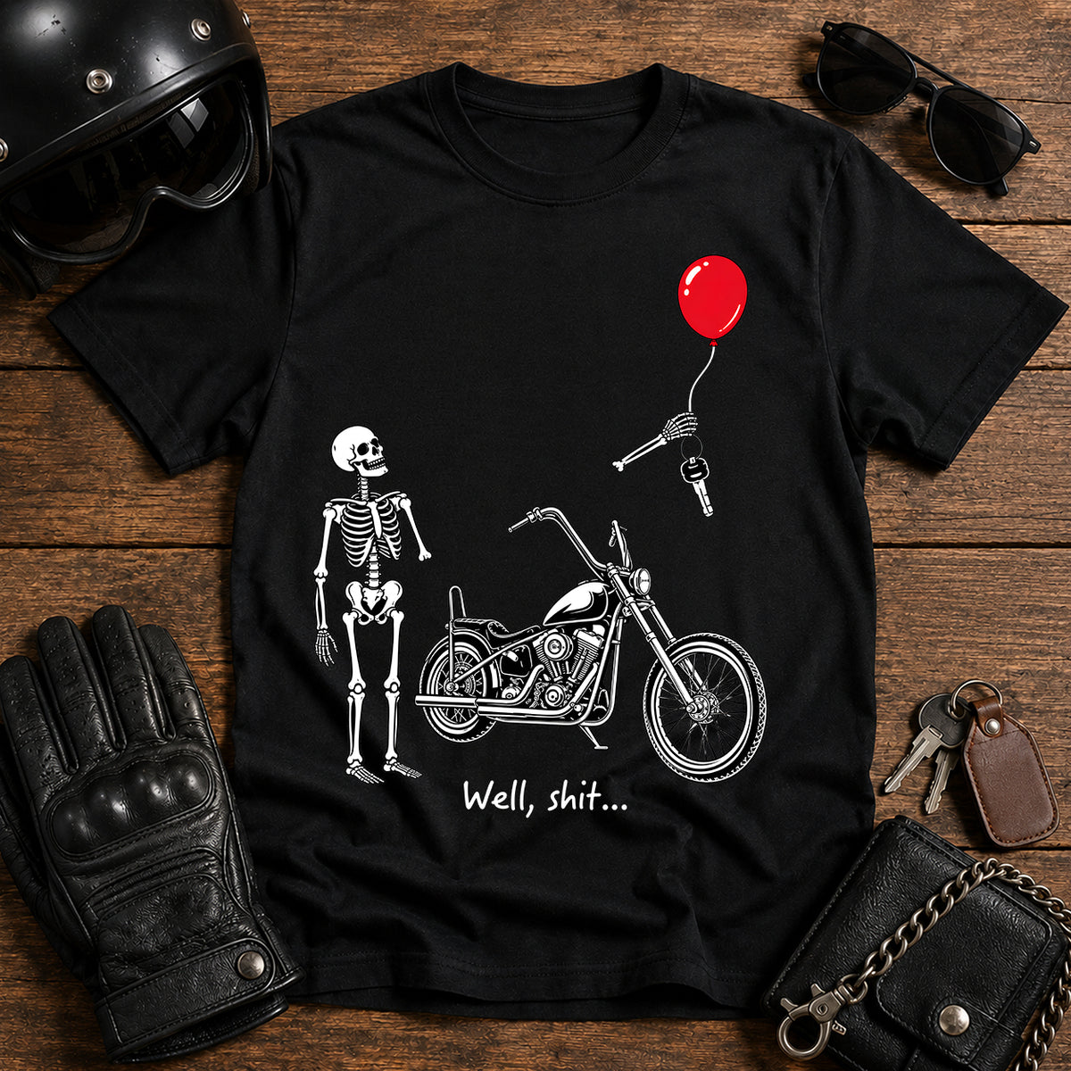 Skeleton Biker T-Shirt