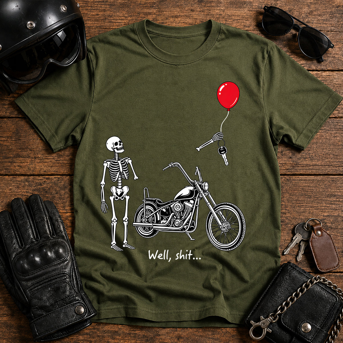 Skeleton Biker T-Shirt