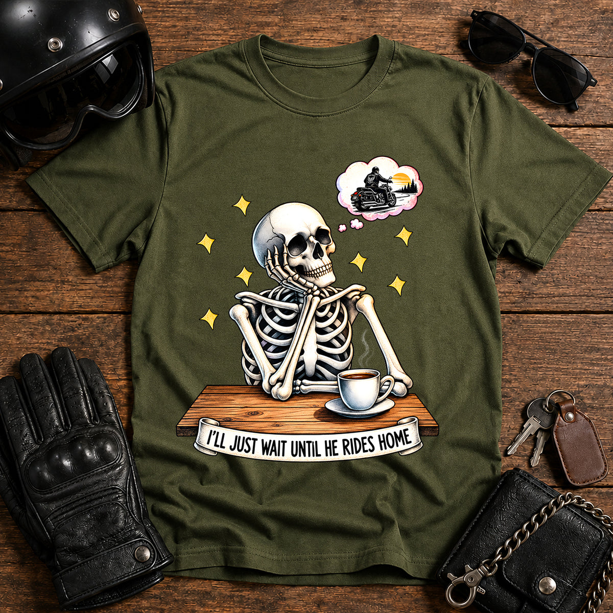 I'll Just Wait Until He Rides Home T-Shirt