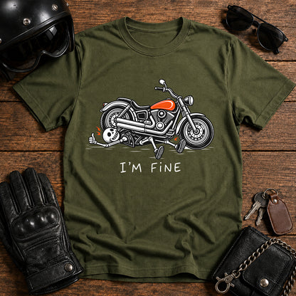 'I'm Fine' Biker T-Shirt