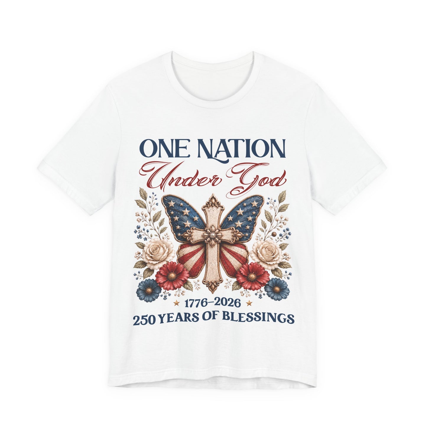 One Nation Under God 250 Years - Christian Women T-Shirt