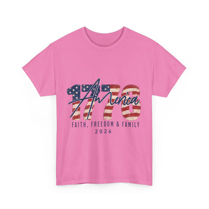 "Faith, Freedom & Family" Patriotic Independence Day Tee 2026