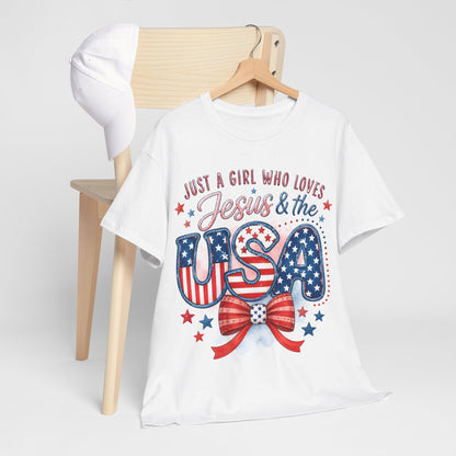 Just a Girl Who Loves Jesus & the USA T-Shirt