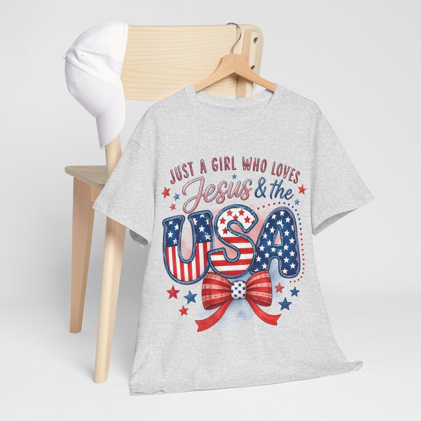 Just a Girl Who Loves Jesus & the USA T-Shirt