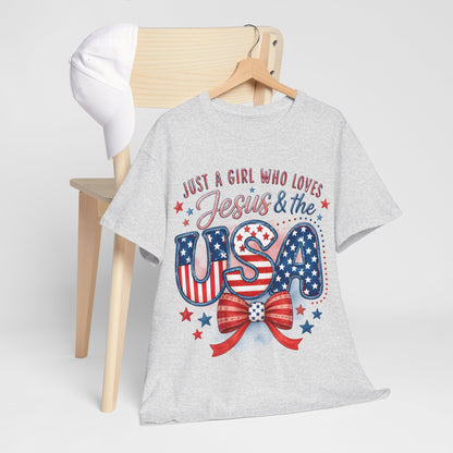 Just a Girl Who Loves Jesus & the USA T-Shirt