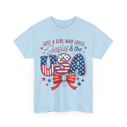 Just a Girl Who Loves Jesus & the USA T-Shirt