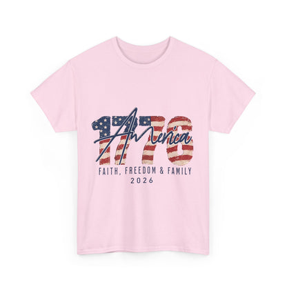 "Faith, Freedom & Family" Patriotic Independence Day Tee 2026