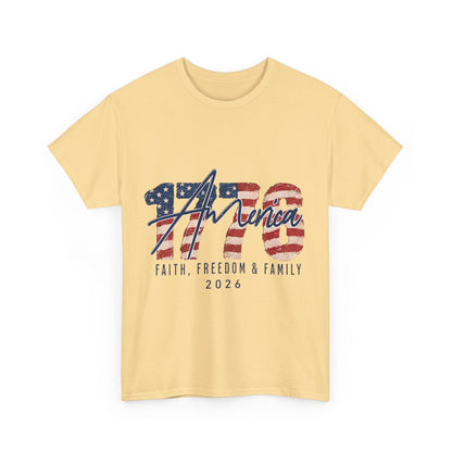 "Faith, Freedom & Family" Patriotic Independence Day Tee 2026