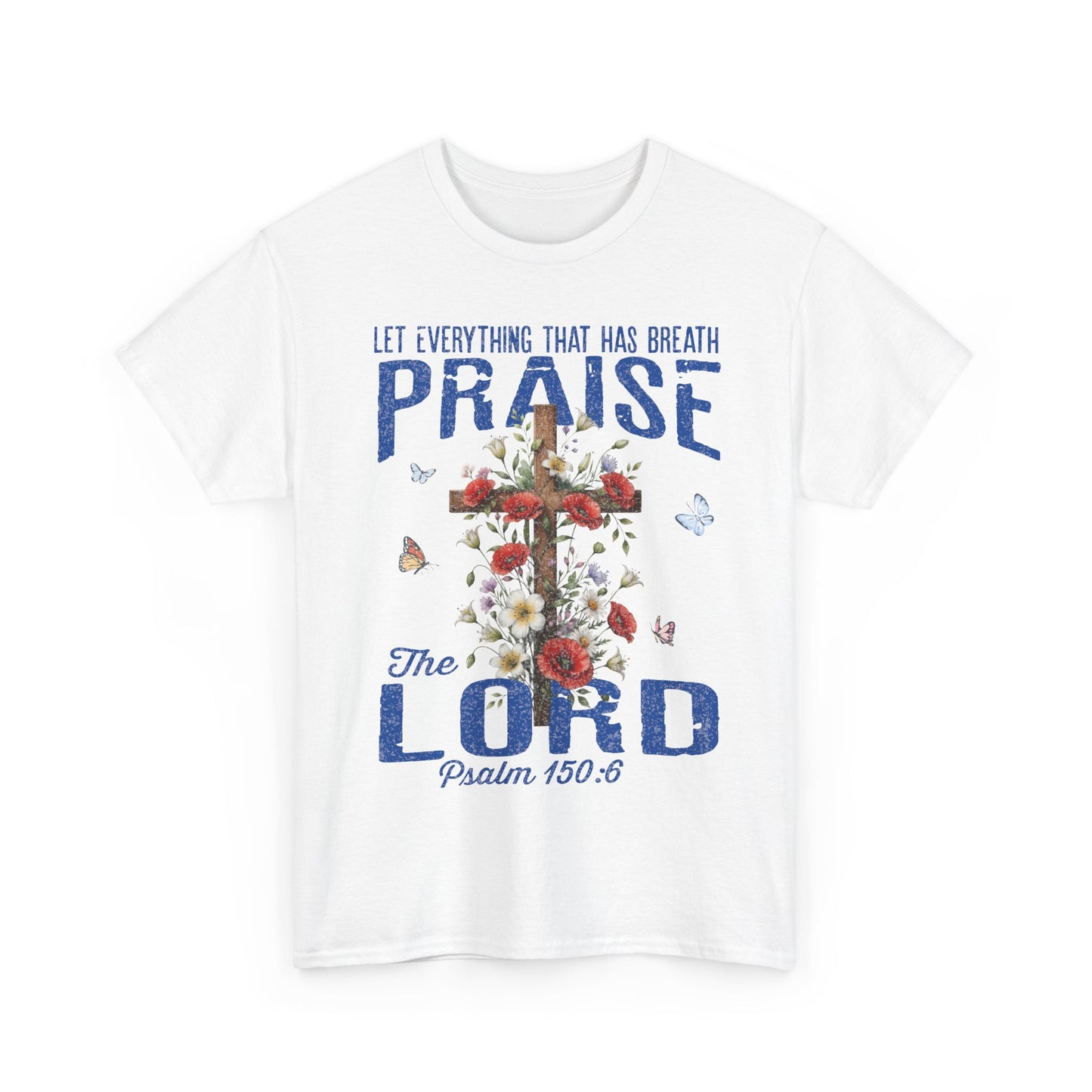 Praise the Lord Floral Cross T-Shirt
