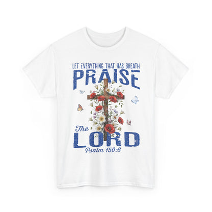 Praise the Lord Floral Cross T-Shirt
