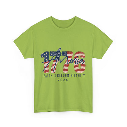 "Faith, Freedom & Family" Patriotic Independence Day Tee 2026