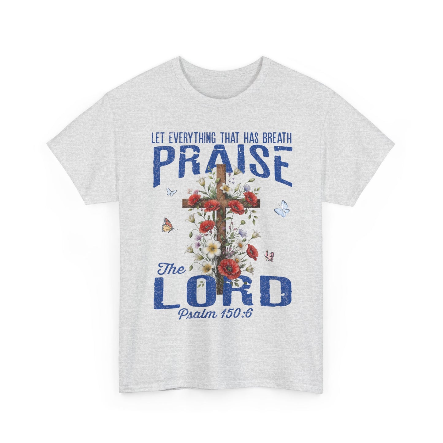 Praise the Lord Floral Cross T-Shirt