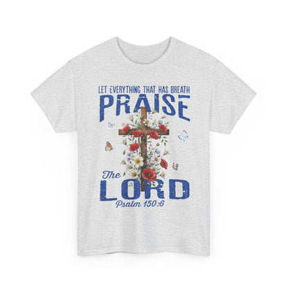 Praise the Lord Floral Cross T-Shirt