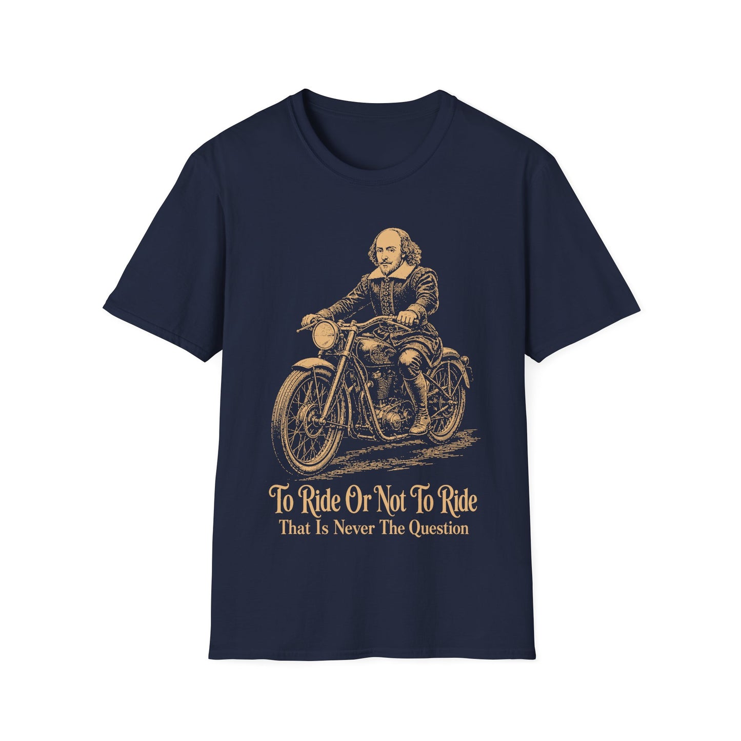 To Ride Or Not To Ride" Vintage Literary Biker Tee