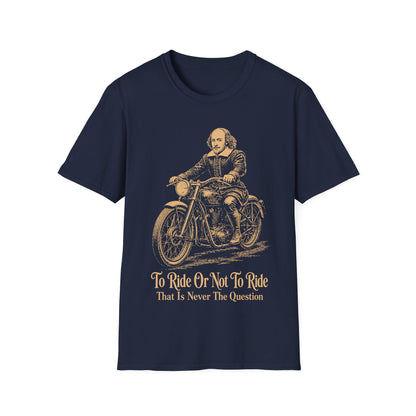 To Ride Or Not To Ride" Vintage Literary Biker Tee