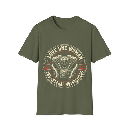 Love One Woman And Several Motorcycles T‑Shirt