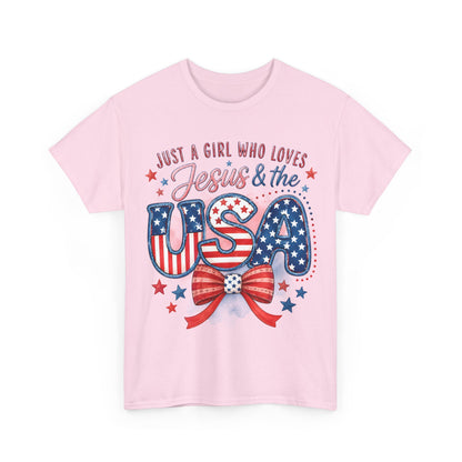 Just a Girl Who Loves Jesus & the USA T-Shirt