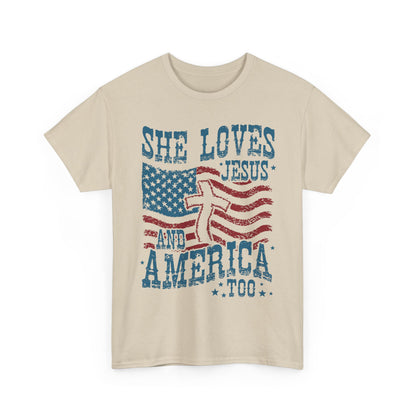 “She Loves Jesus and America Too” T-Shirt