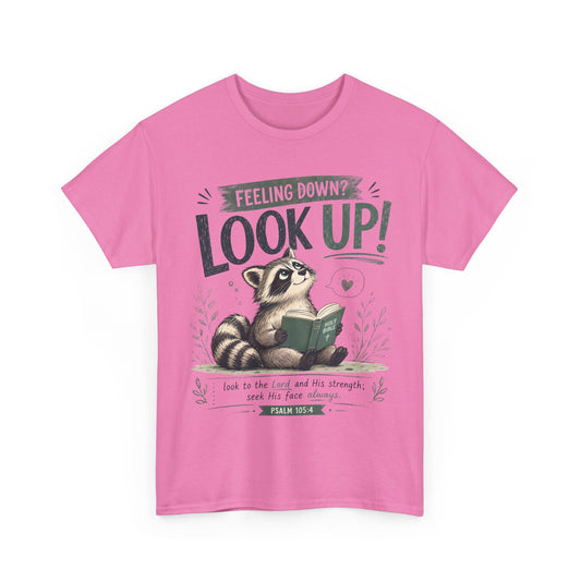 Look Up! Raccoon Graphic Tee