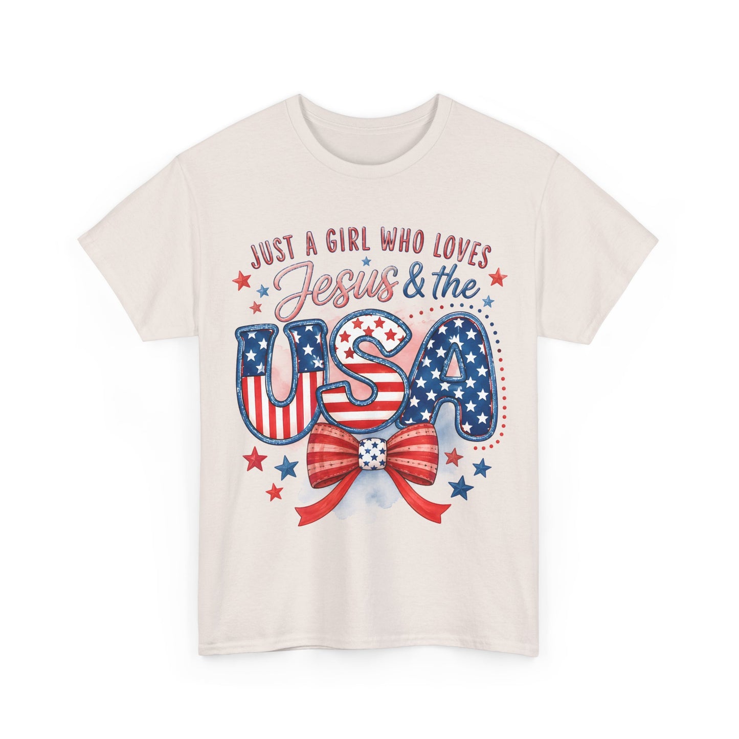 Just a Girl Who Loves Jesus & the USA T-Shirt