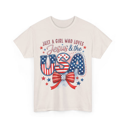 Just a Girl Who Loves Jesus & the USA T-Shirt