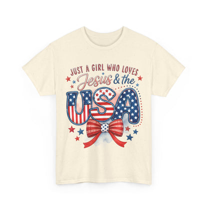 Just a Girl Who Loves Jesus & the USA T-Shirt