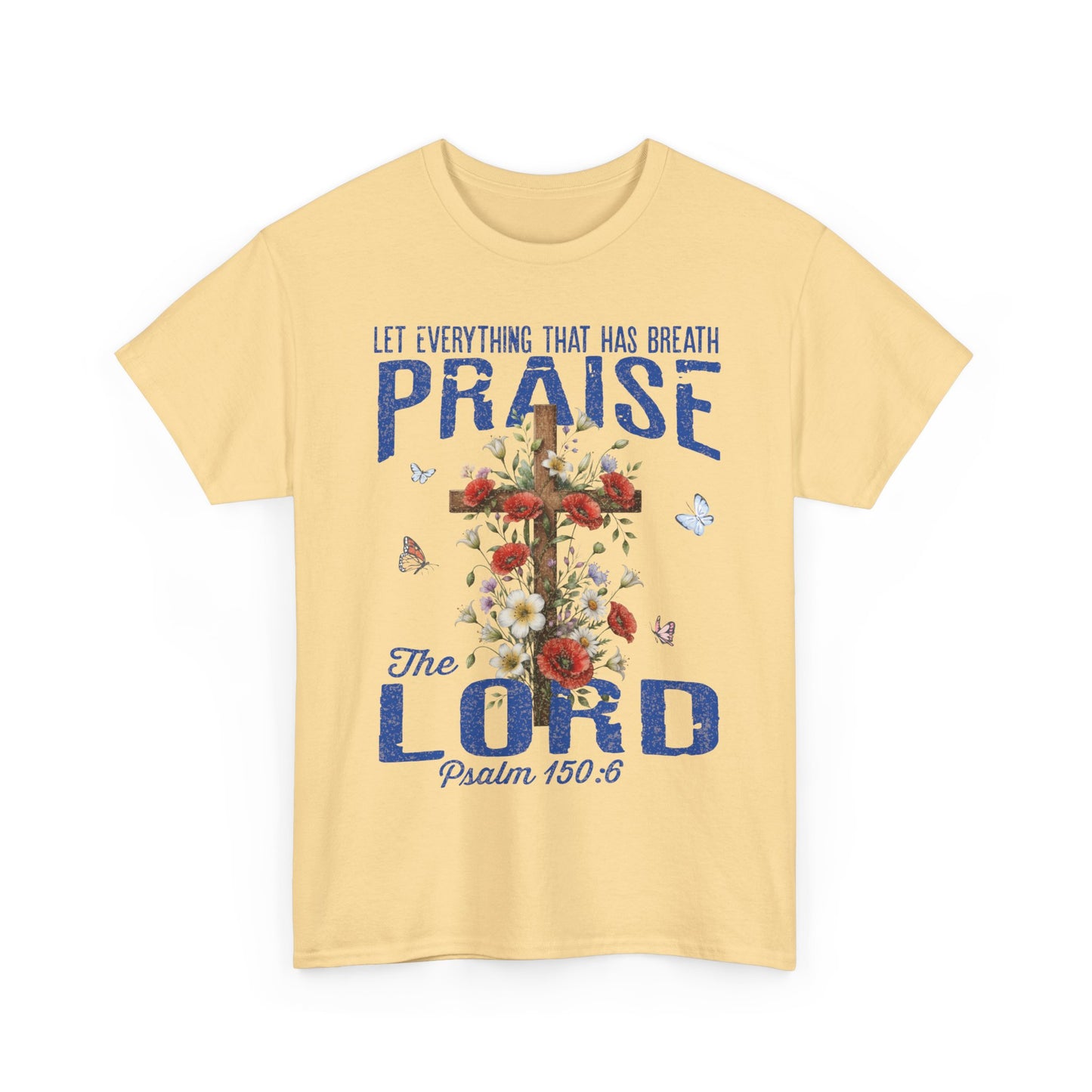 Praise the Lord Floral Cross T-Shirt