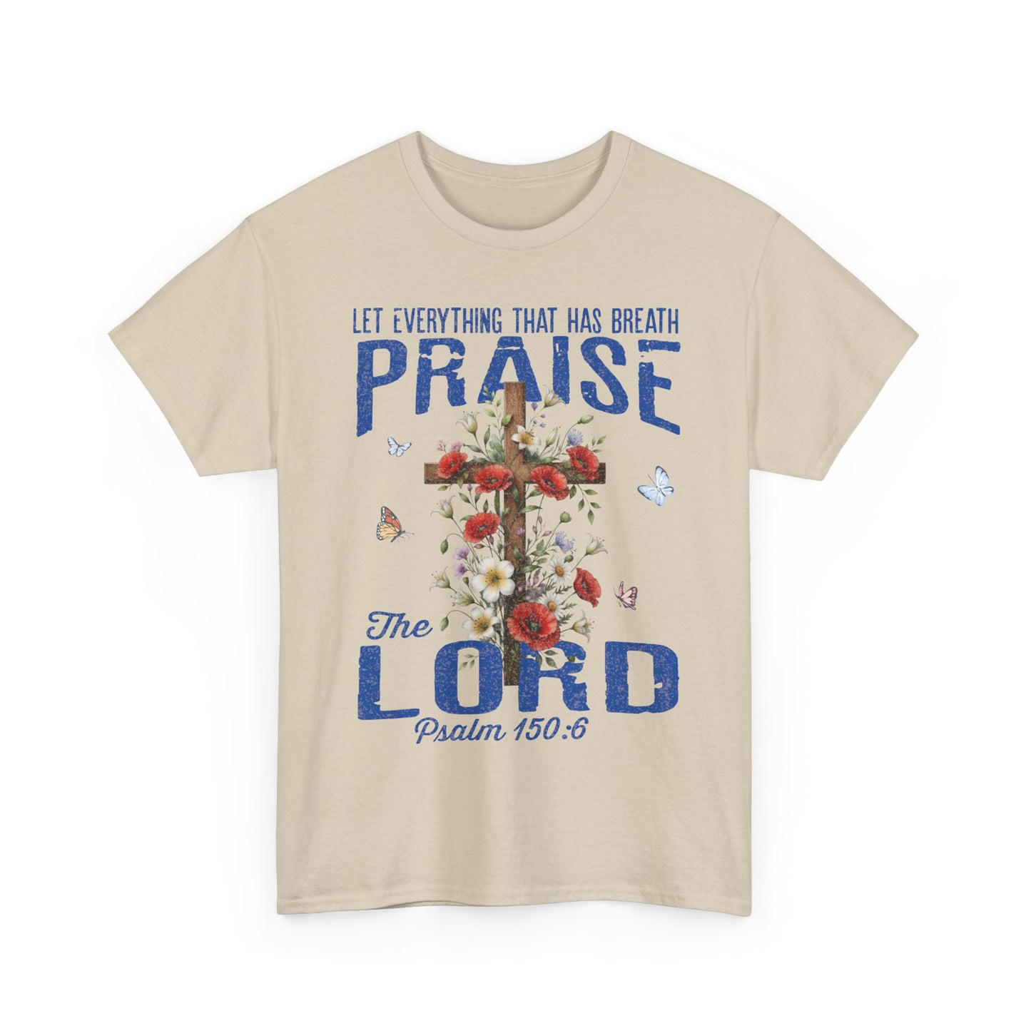Praise the Lord Floral Cross T-Shirt