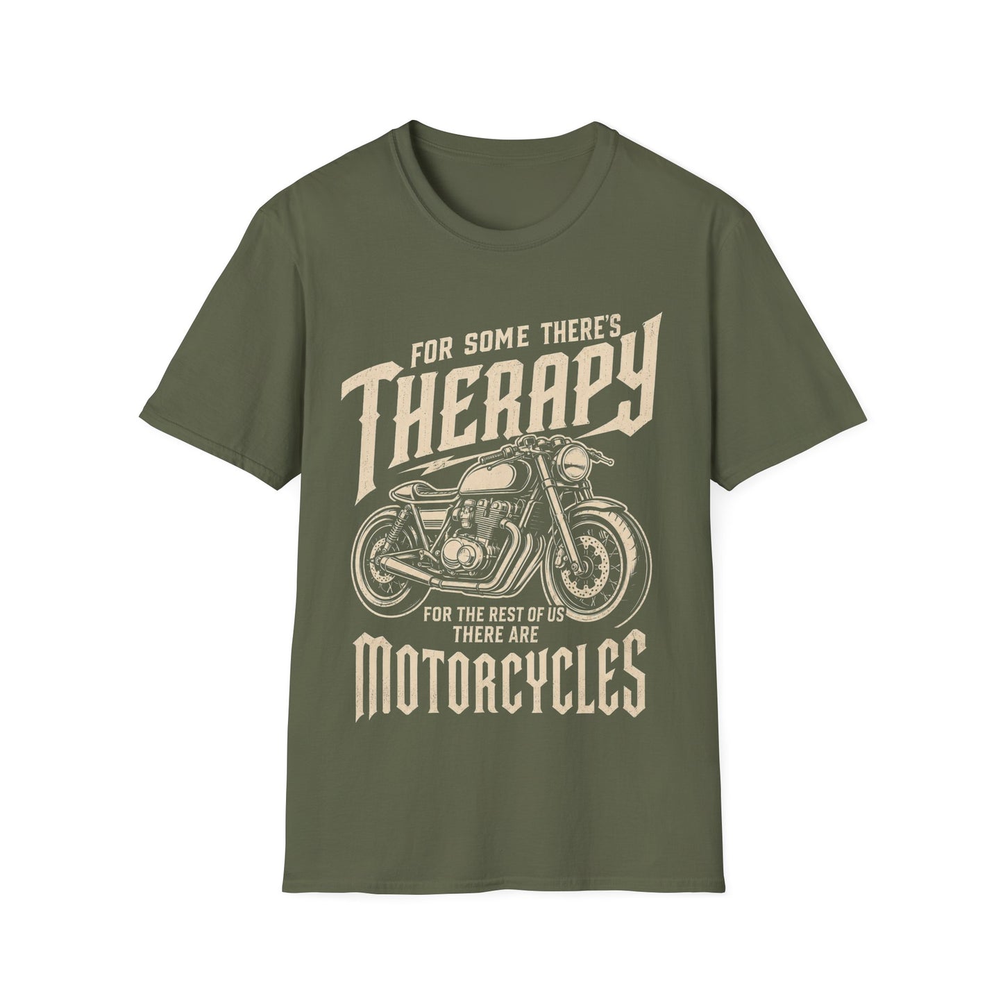 T-Shirt — “For Some There's Therapy” Biker Tee