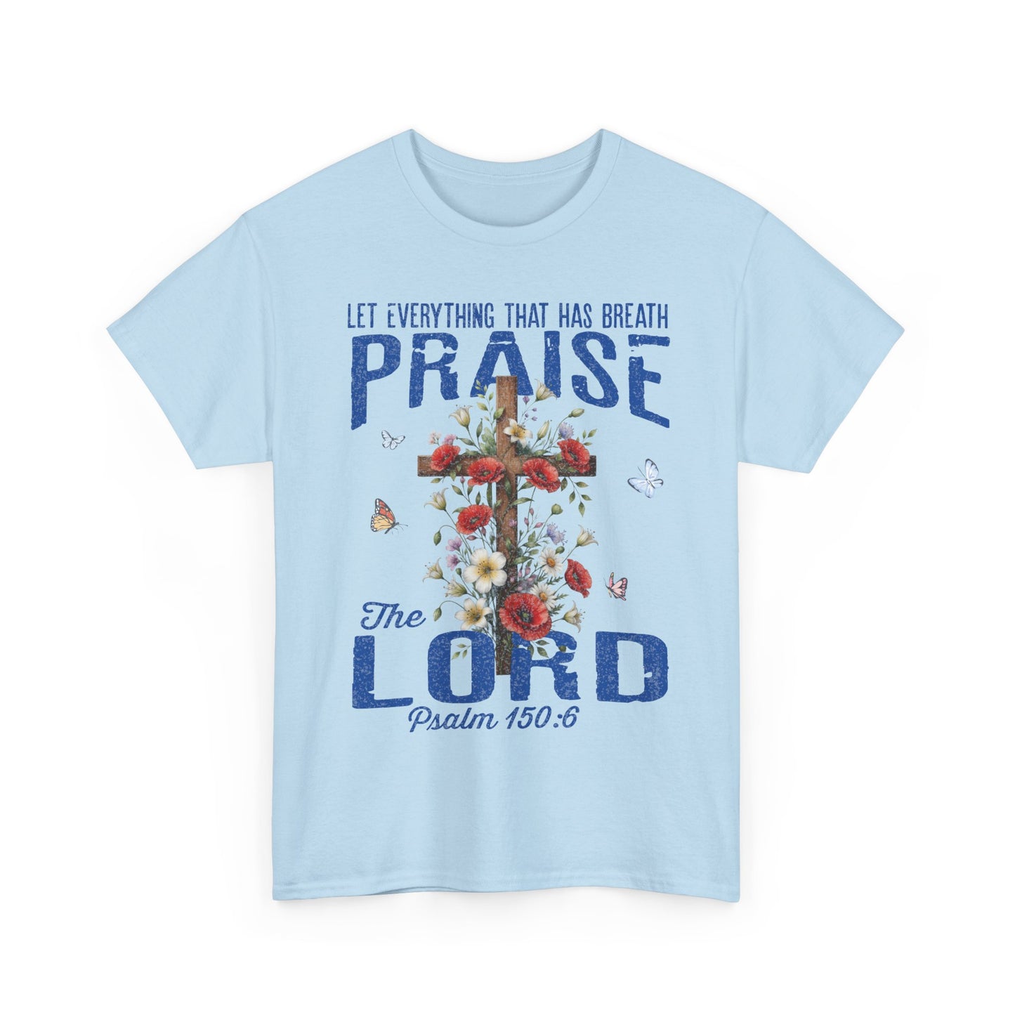 Praise the Lord Floral Cross T-Shirt