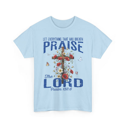 Praise the Lord Floral Cross T-Shirt