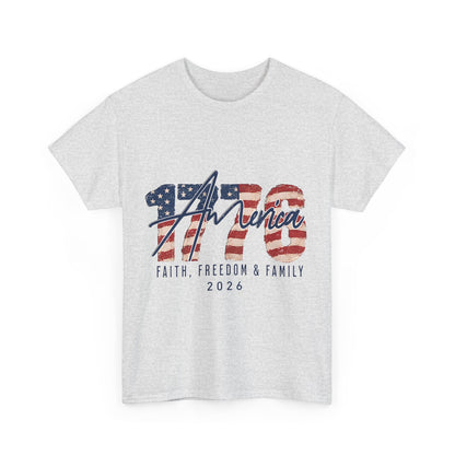 "Faith, Freedom & Family" Patriotic Independence Day Tee 2026