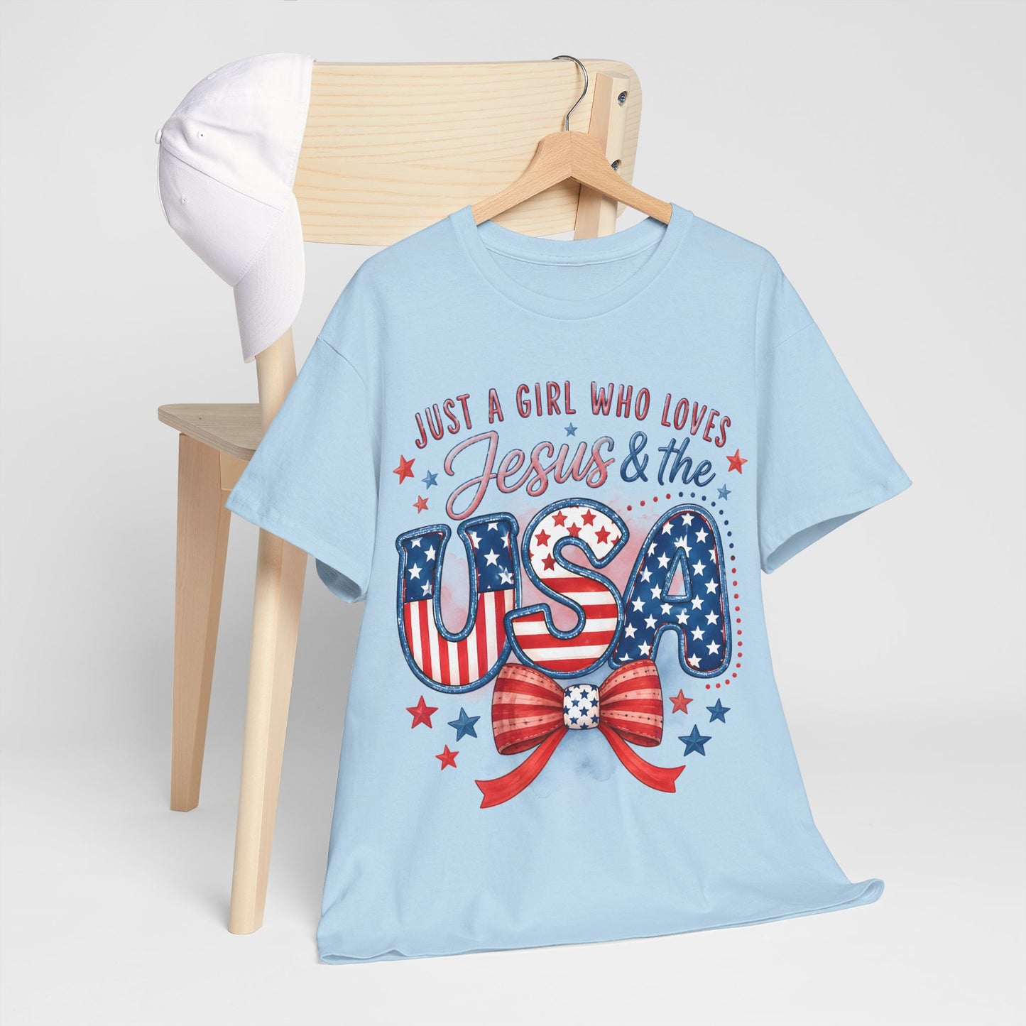Just a Girl Who Loves Jesus & the USA T-Shirt