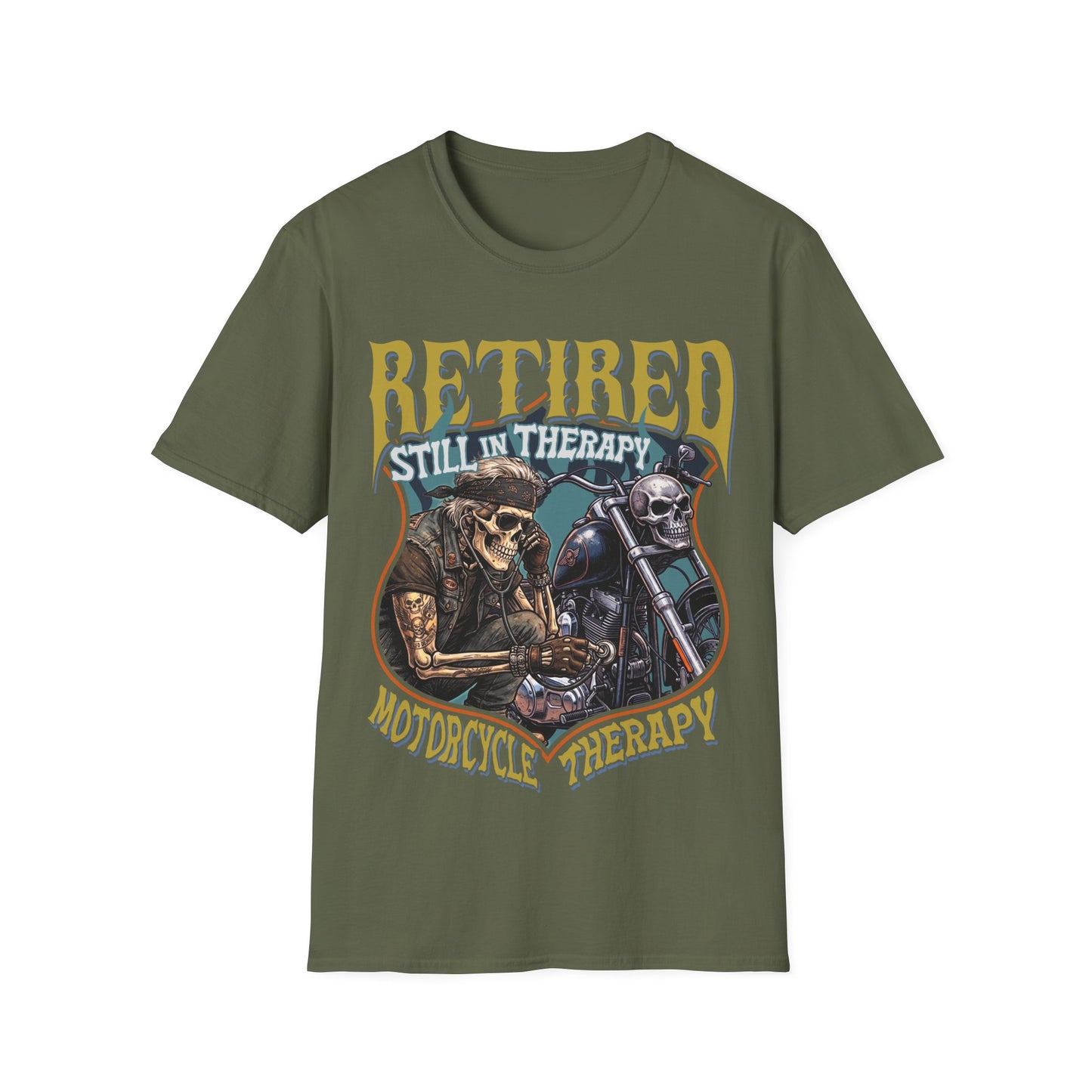 Retired Still In Therapy Motorcycle Therapy T-Shirt