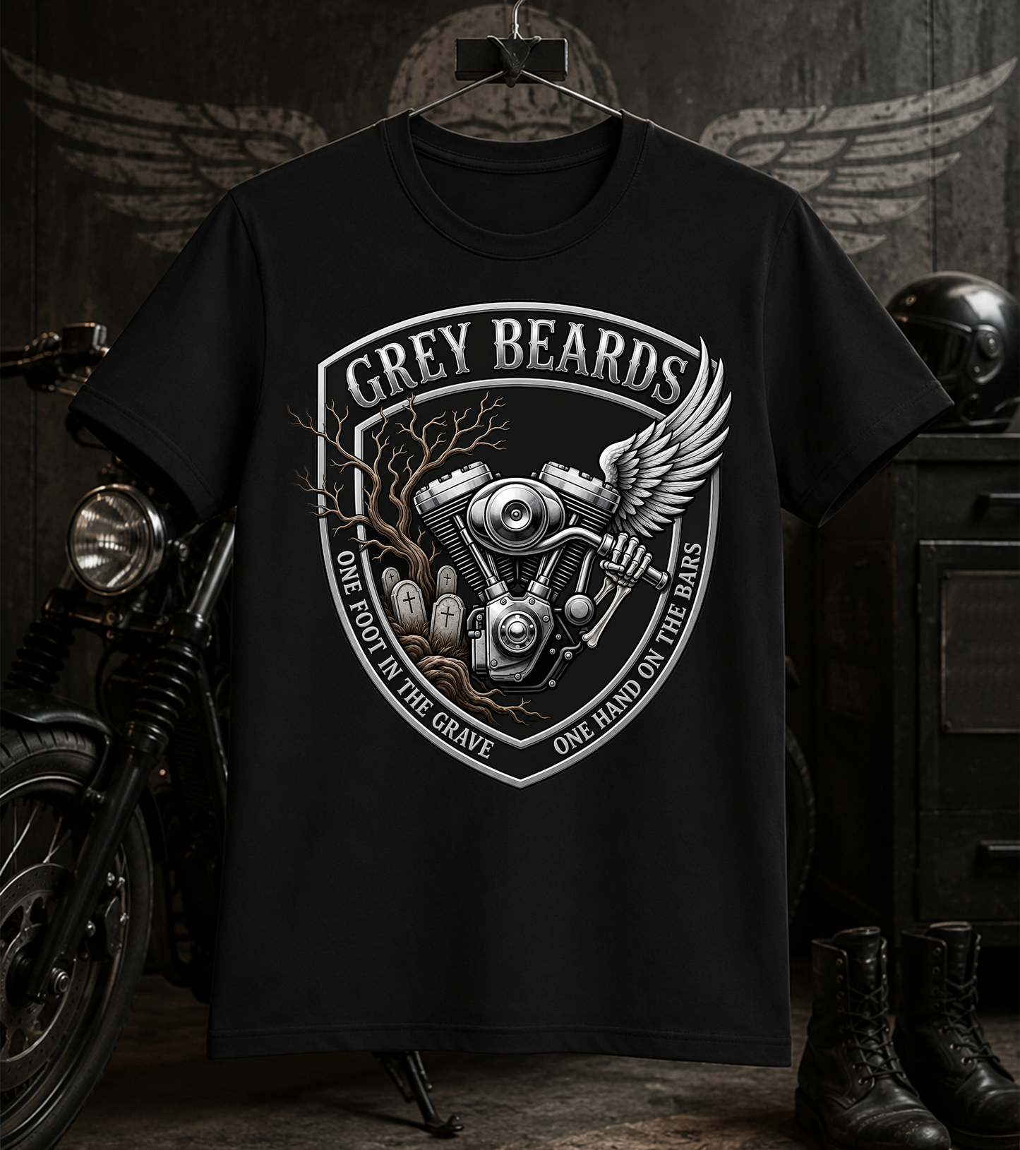 Vintage Engine Crest Tee T‑Shirt