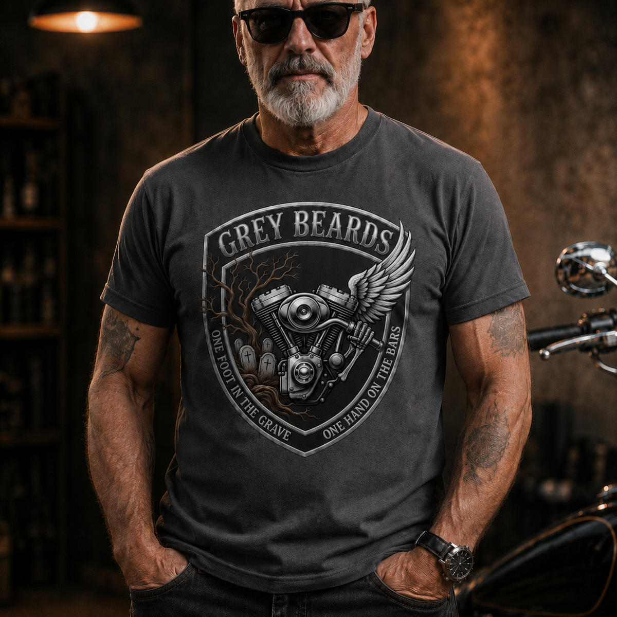 Vintage Engine Crest Tee T‑Shirt