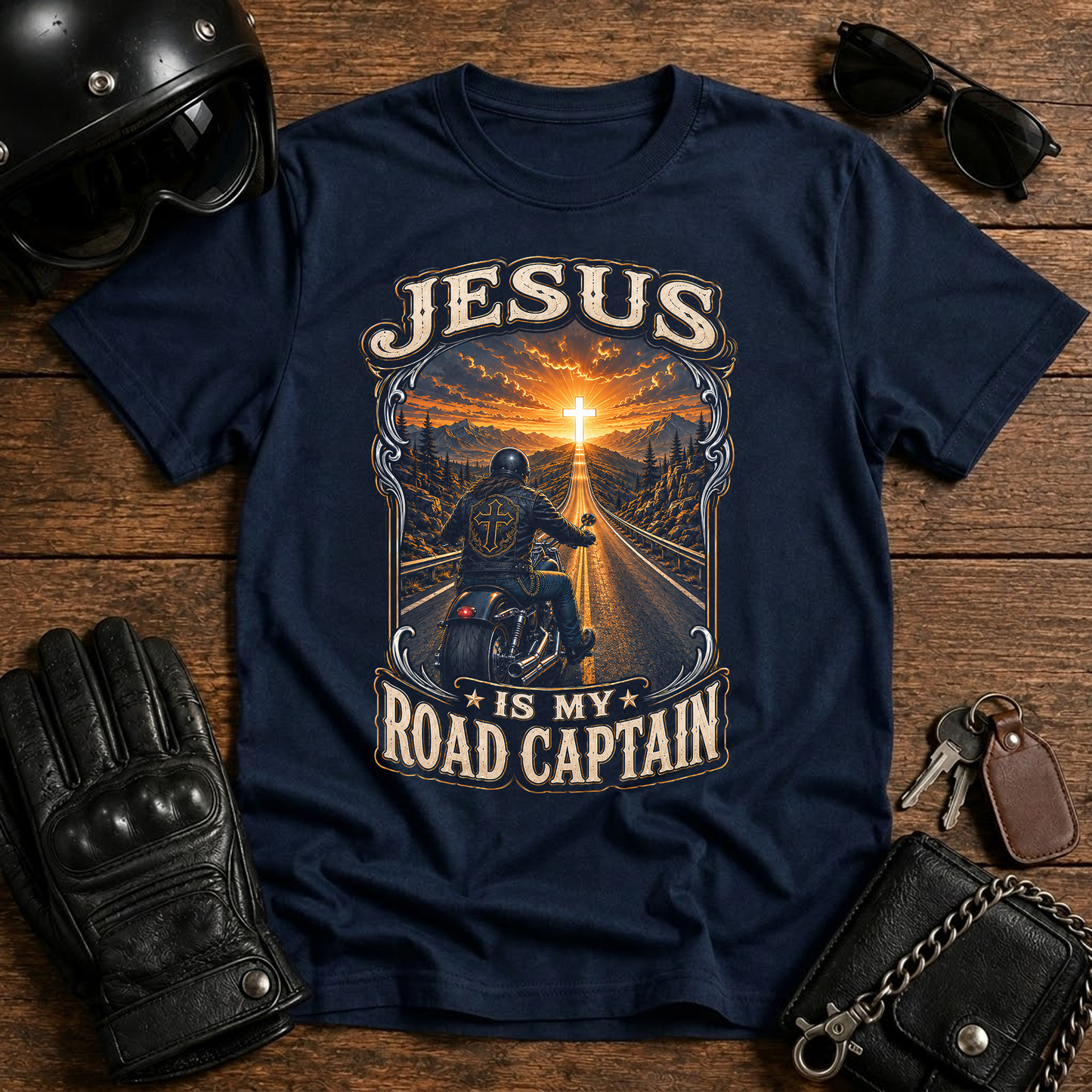 Jesus Is My Road Captain T‑Shirt