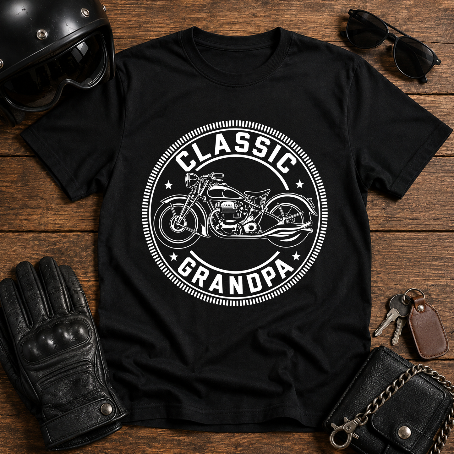 Classic Grandpa Motorcycle T-Shirt